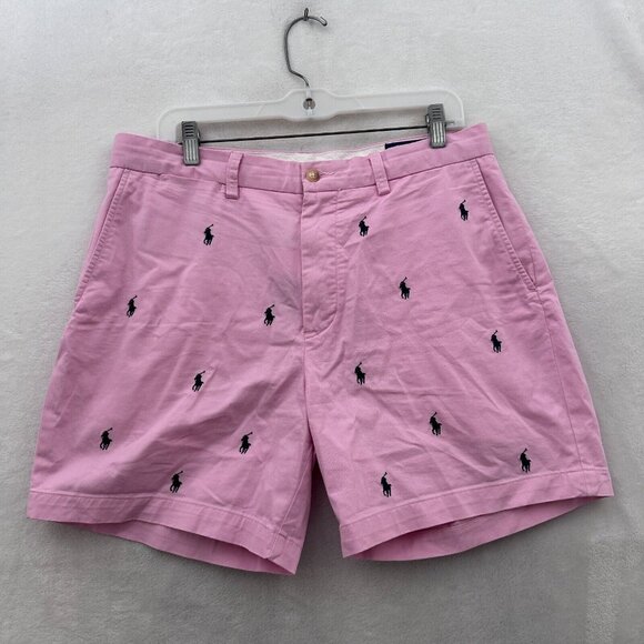 Polo Ralph Lauren Other - Polo Ralph Lauren Shorts Mens 33 Pink Pony Embroidered Stretch Classic Fit